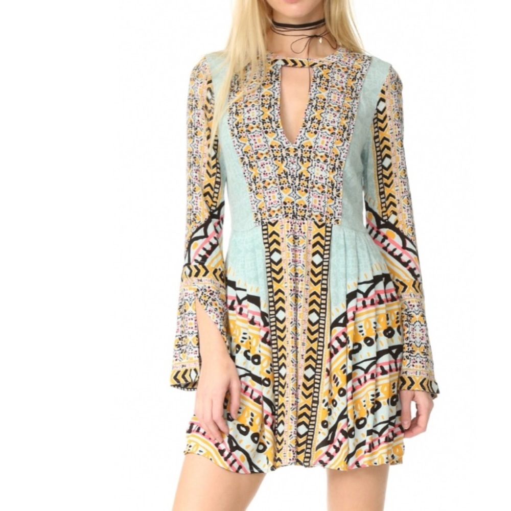 Free People Tegan Border Print Dress